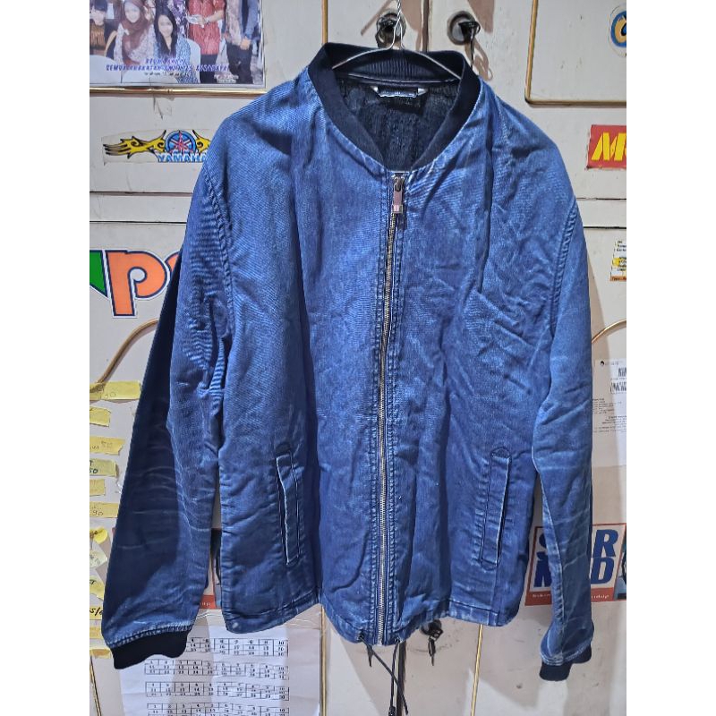 Jaket Jeans Second Zara Original denim kombin sweater