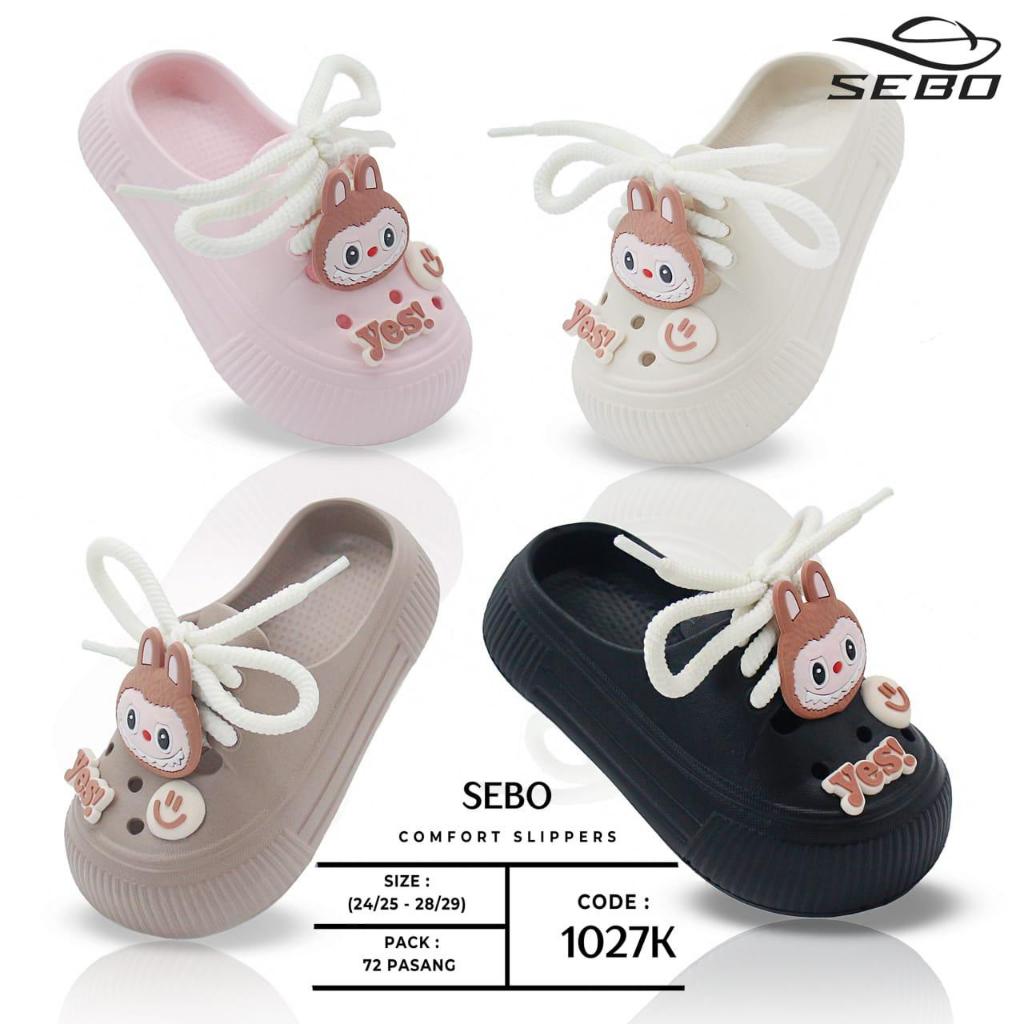 Sepatu Anak Baim LABUBU / Sepatu Sandal Anak Kodok Perempuan dan Laki Laki Popmart Labubu SEBO 1027K