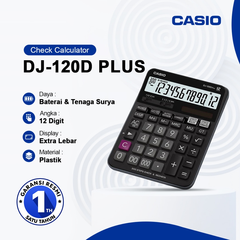 

Casio Calculator DJ-120D Plus Kalkulator 12 Digit Multifungsi - Garansi Resmi