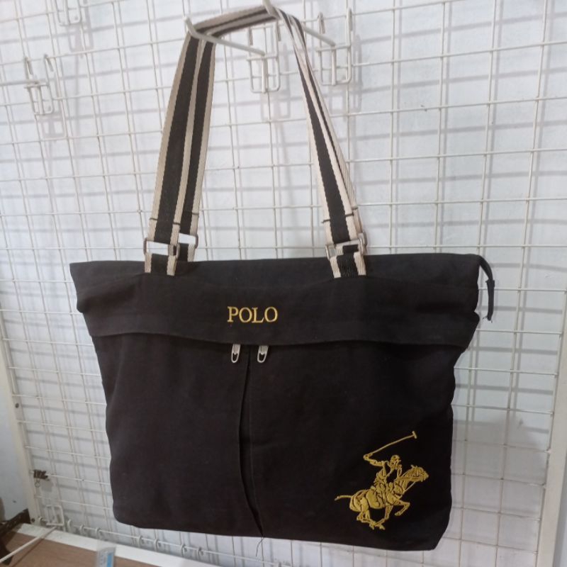 black bag-BEVERLY HILLS POLO CLUB 3- preloved - alas 9x37cm tinggi 29cm