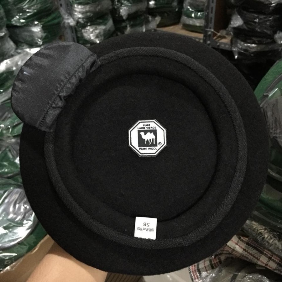 Topi Baret Sabhara / Polisi Camel Asli Onta Hitam