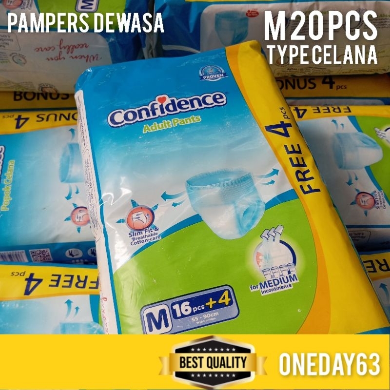 Confidence Pampers Dewasa M 20 pcs Type Celana Pampers Orang Tua Lansia Ibu Menyusui