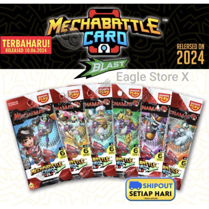 Mechabattle Card : Pek Blast ( 36 Cards ) Mechamato Card Boboiboy Card