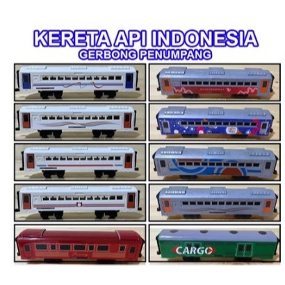 Miniatur Lokomotif Mainan Kereta Api Indonesia Koleksi Anak Seri Lengkap