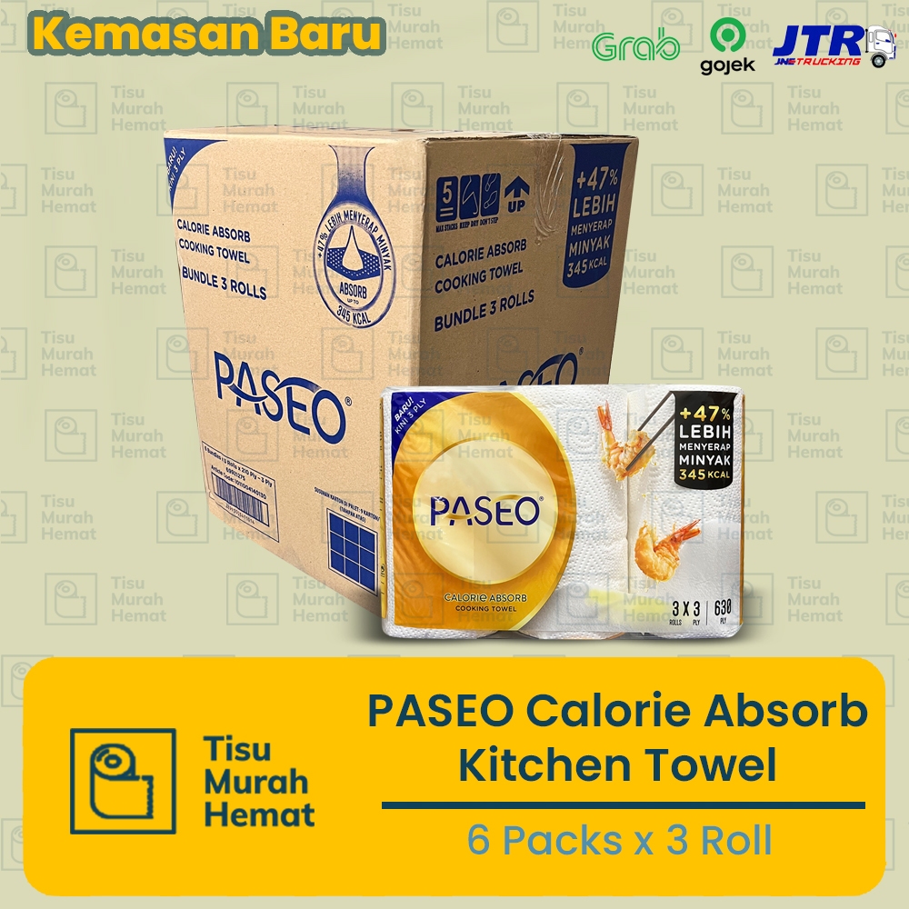Tisu Kartonan Paseo Calorie Absorb / Kitchen Towel Grosir / Tisu dapur