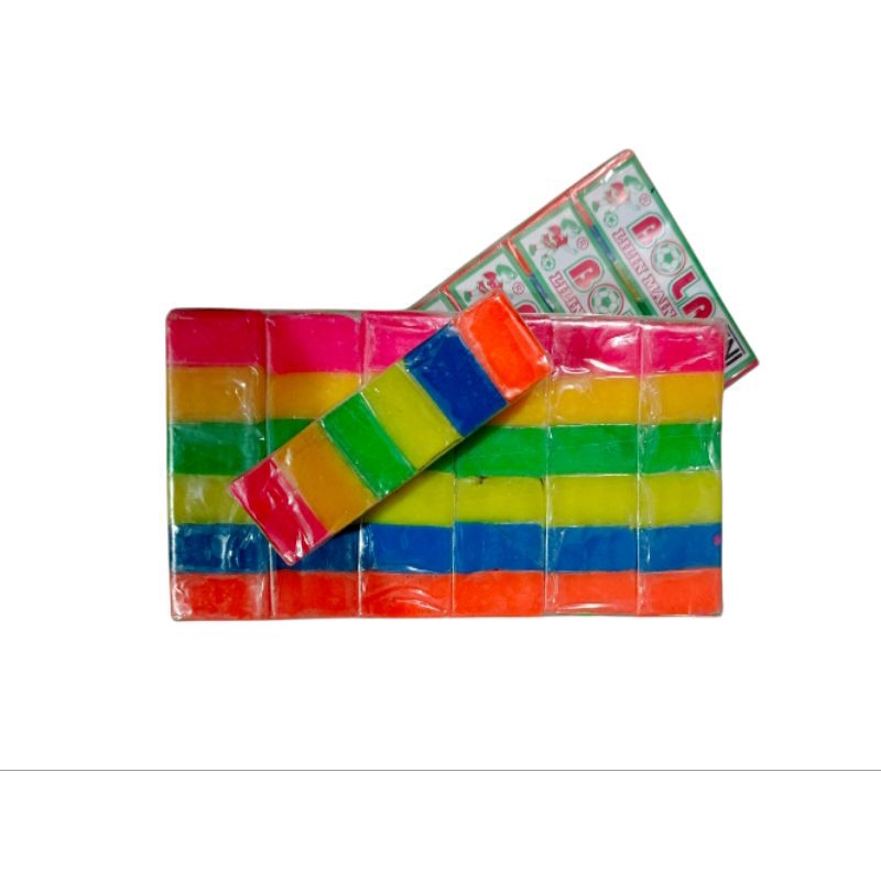 lilin malam bola plastisin 1 set 6 pcs