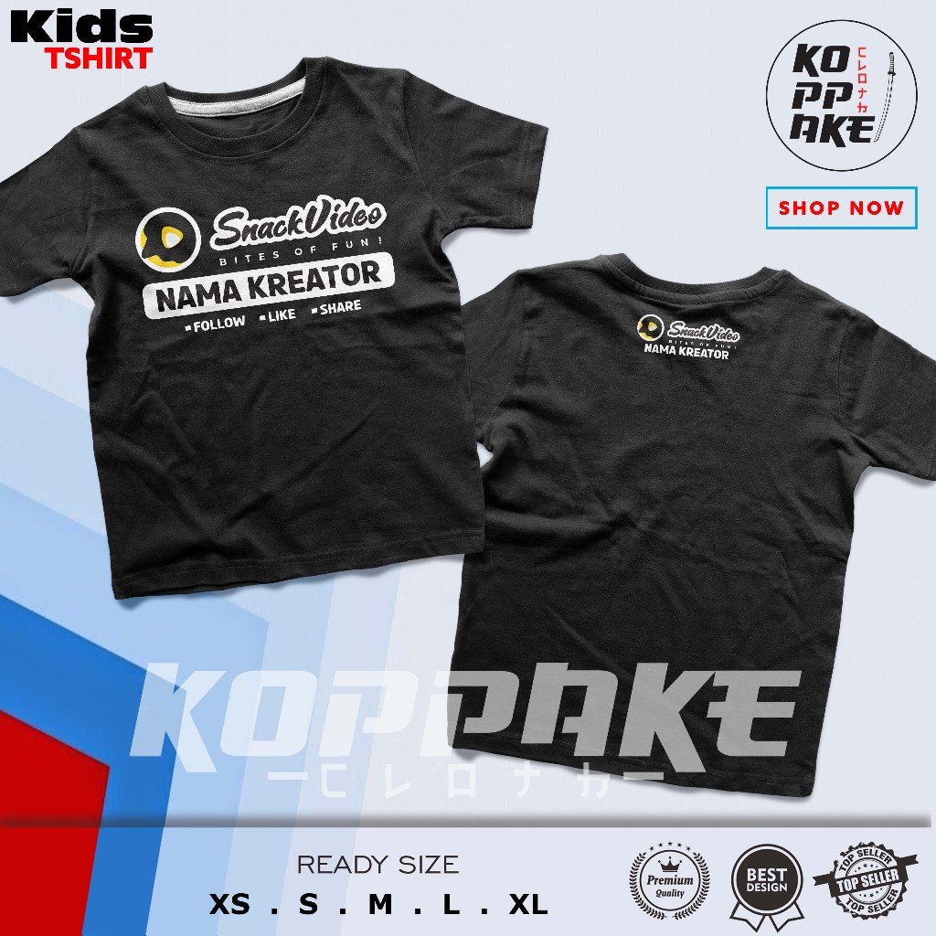 Kaos Anak Snack Video Gratis Nama Kreator Baju Distro
