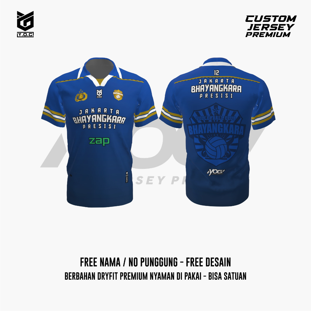 JERSEY GANTI BHAYANGKARA ORIGINAL (BIRU) PROLIGA 2025 PREMIUM - PREORDER [ BISA CUSTOM NOMOR/NAMA PU