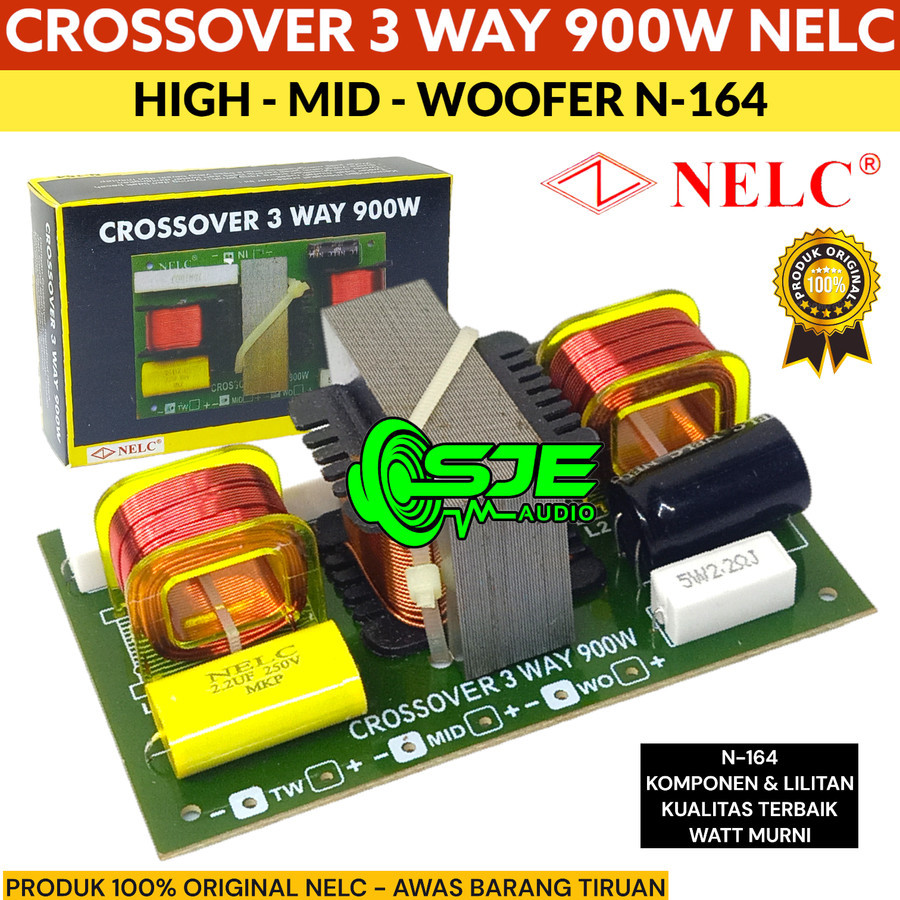 CROSSOVER 3 WAY TWEETER MIDLE WOOFER 900W N164 NELC - CROSOVER NELC TWETER MIDDLE VOCAL WOFER N-164 