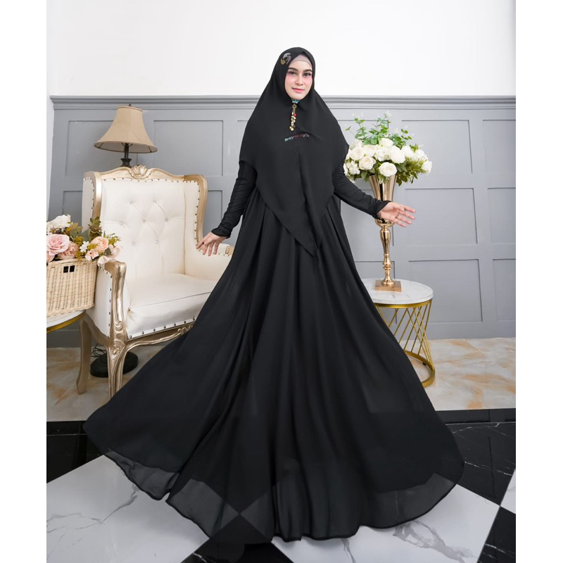 Gamis Polos warna putih bw Arsyakayla untuk umroh haji dan daily