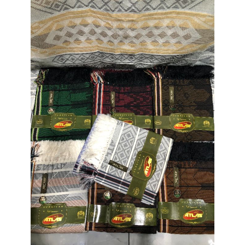 Surban ATLAS SGF 01 SUBAIYAH Sorban Atlas Subaiyah Motif sulam