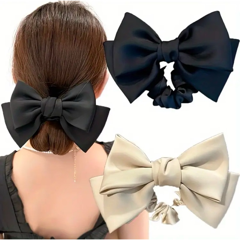 Cute satin ribbon hair tie
