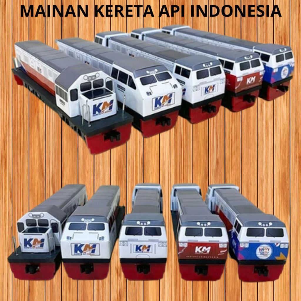 [] Miniatur Kereta Api / Mainan Kereta Api Indonesia Lokomotif Gerbong Kereta Api