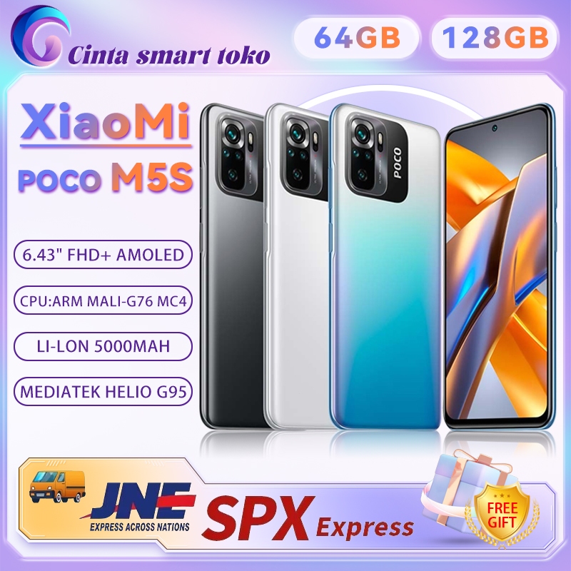XIAOMI POCO M5s RAM 6/128GB 4/64GB 100% ORIGINAL NEW HP NFC 5G INTER Sinyal Permanen No Refurbished