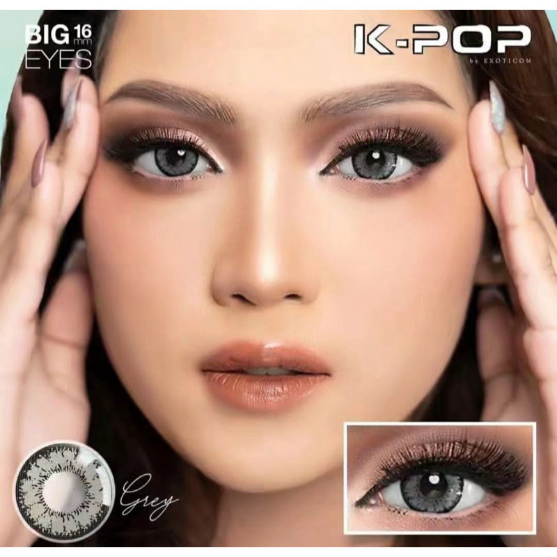 Softlens X2 Kpop Gray&Brown Normal&Minus (bigeyes)