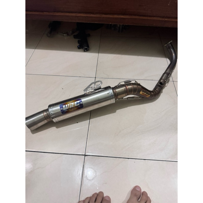 (SECOND) Knalpot wrc Kawa inlet 50 leher 32 aerox new