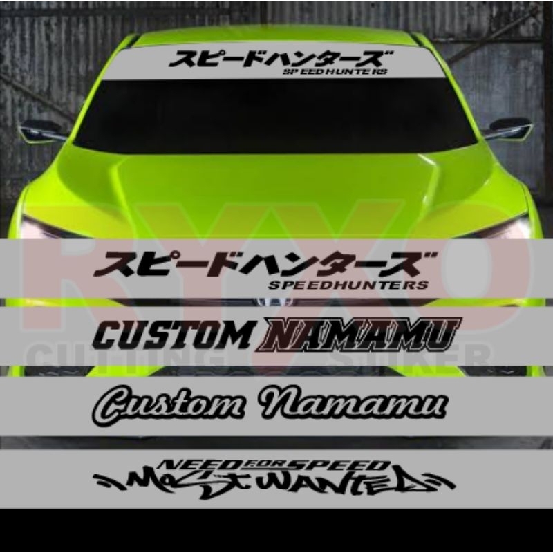 stiker mobil depan/ stiker kaca mobil/ stiker blok depan