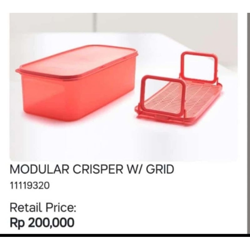 modular crisper Tupperware with grade