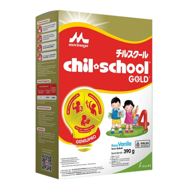 

Morinaga Chil School Gold Susu Bubuk Pertumbuhan Anak 3-12 Tahun Vanilla 390 g