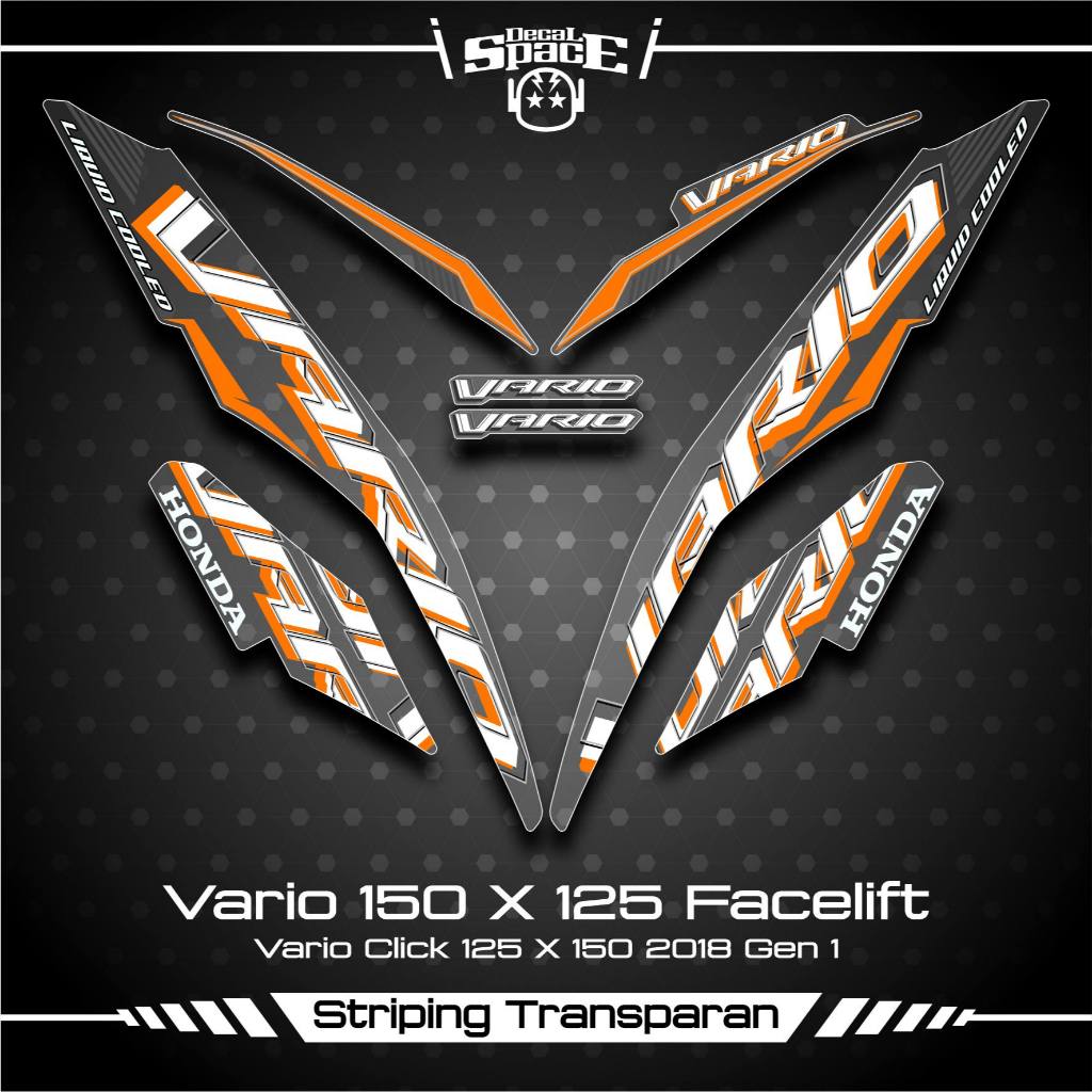 STRIPING TRANSPARAN VARIO FACELIFT SKU 10 STICKER STICKER BENING VARIO GEN 1 2018 2020 2021 CLICK RU