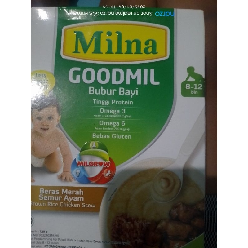 

Bubur milna Goodmil beras merah semur ayam 8-12 bln