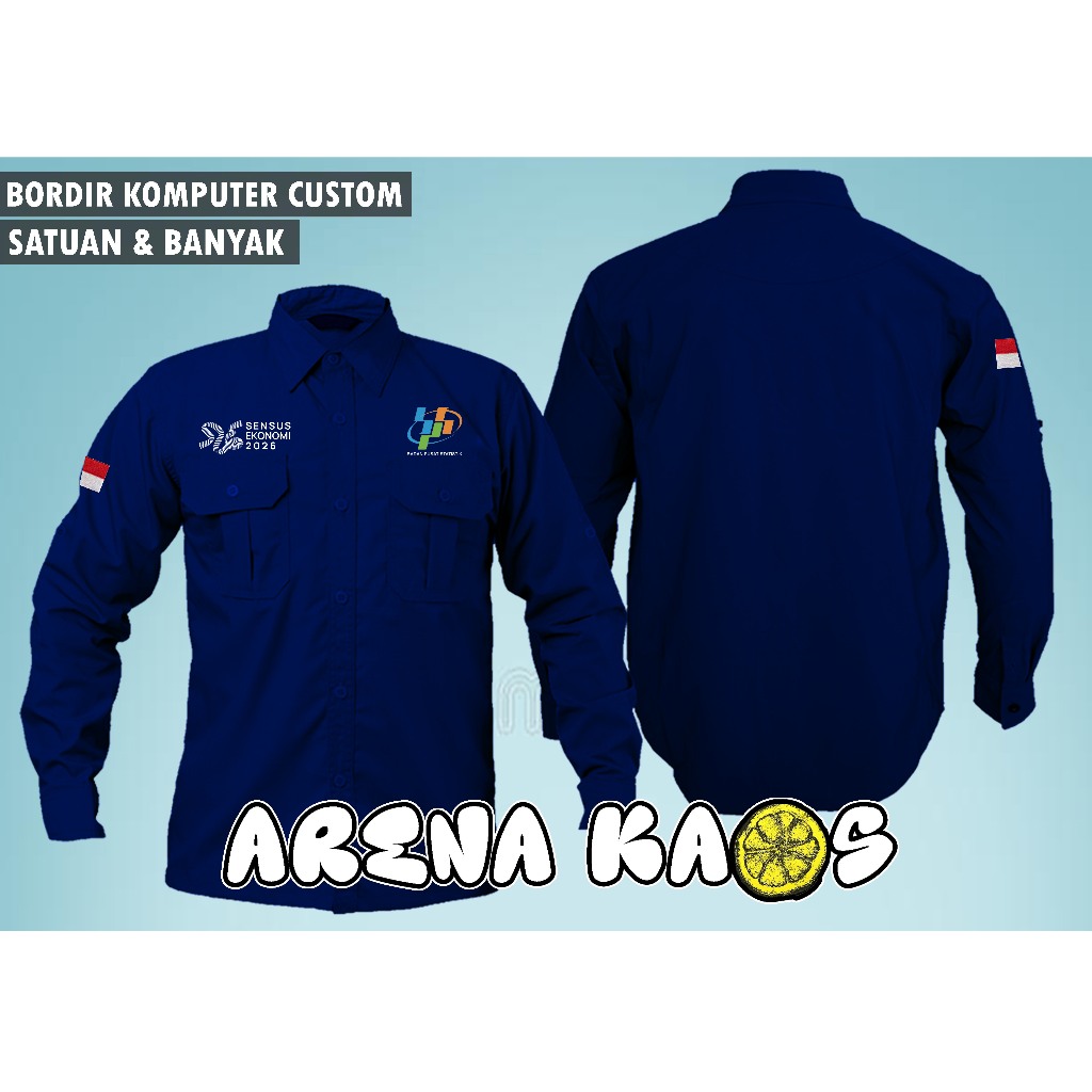 KEMEJA PDL PDH LENGAN PANJANG BPS SENSUS EKONOMI 2026 / KEMEJA SENSUS EKONOMI 2026 / KEMEJA BPS BORD