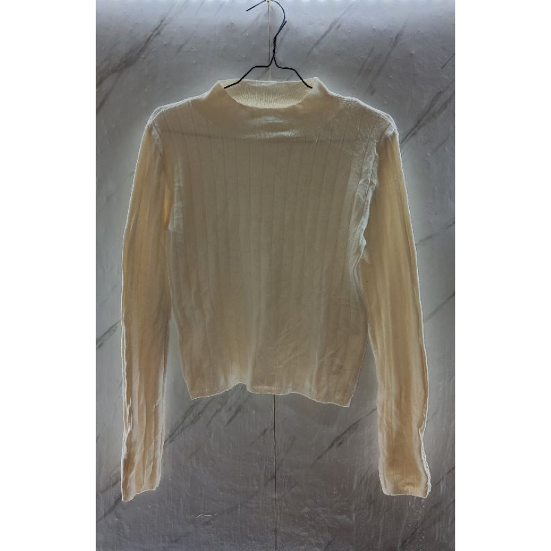Sweater Lengan Panjang Putih sweater rajut korean style wanita turtle neck vintage