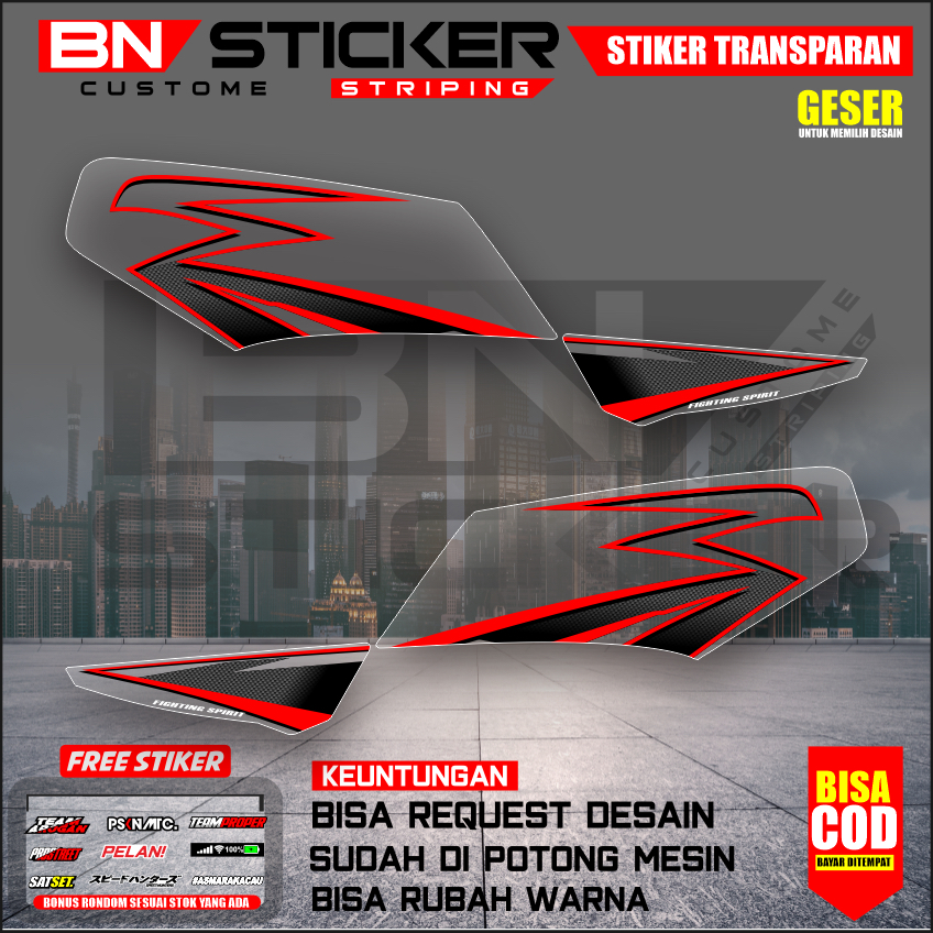 STRIPING DECAL RX KING FACELIFT CUSTOM TRANSPARAN STRIPING RX KING VIRAL UV PREMIUM MAX DECAL IX-53