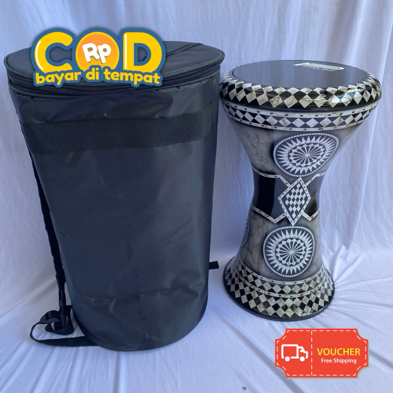 Darbuka 8 inch Motif darbuka murah mika power beat Tas dan Kunci L