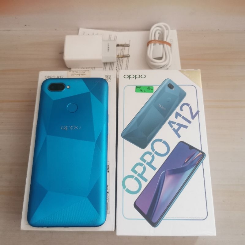 Oppo A12 ram 3GB 32GB Bekas - Fullset Resmi - second