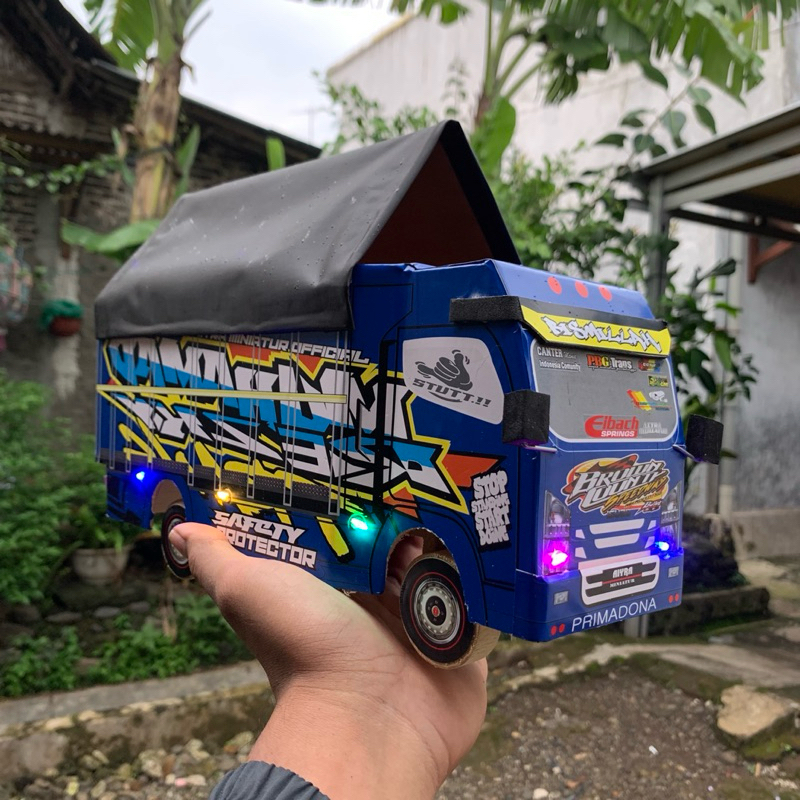 Truk Oleng Full Variasi - RC Miniatur Truk - Truk Oleng Dari Kayu Asli - Mainan Anak