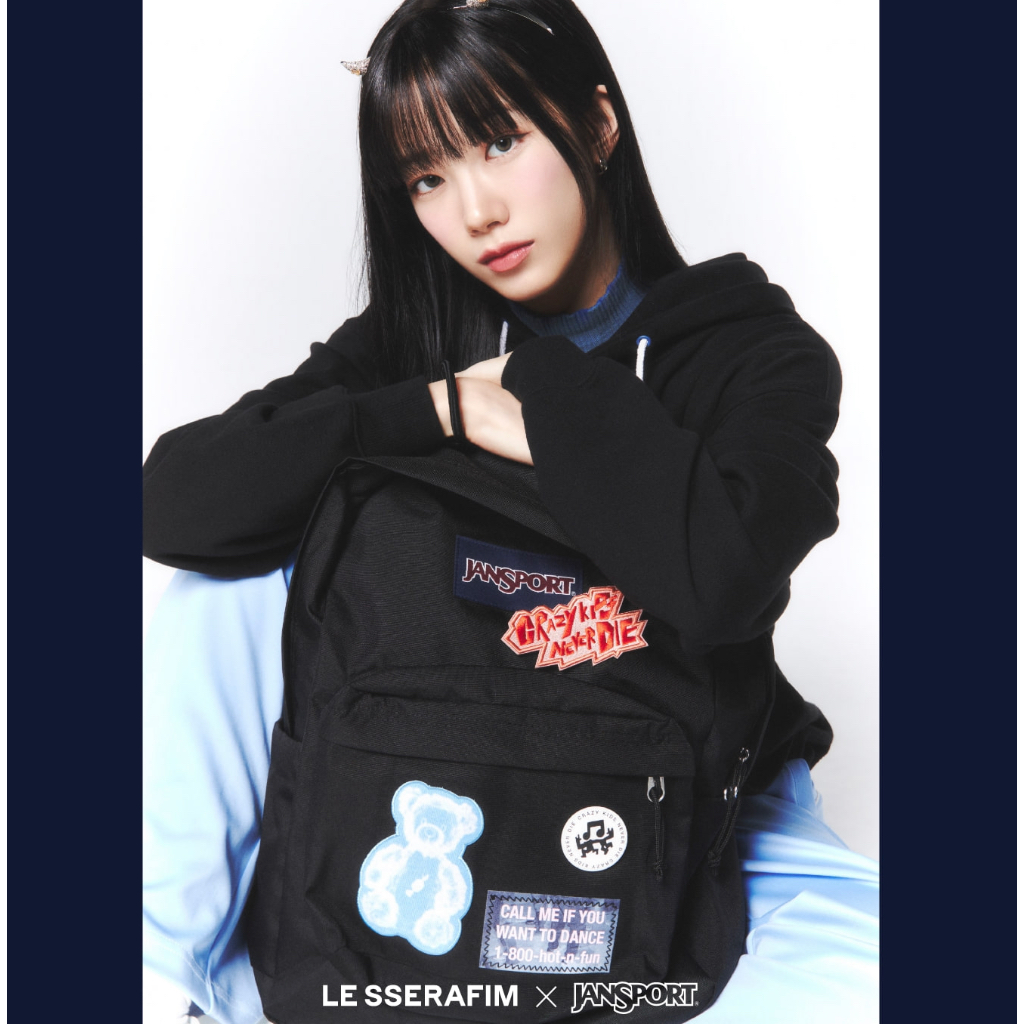 JANSPORT x LESSERAFIM Superbreak Backpack Collab Merch