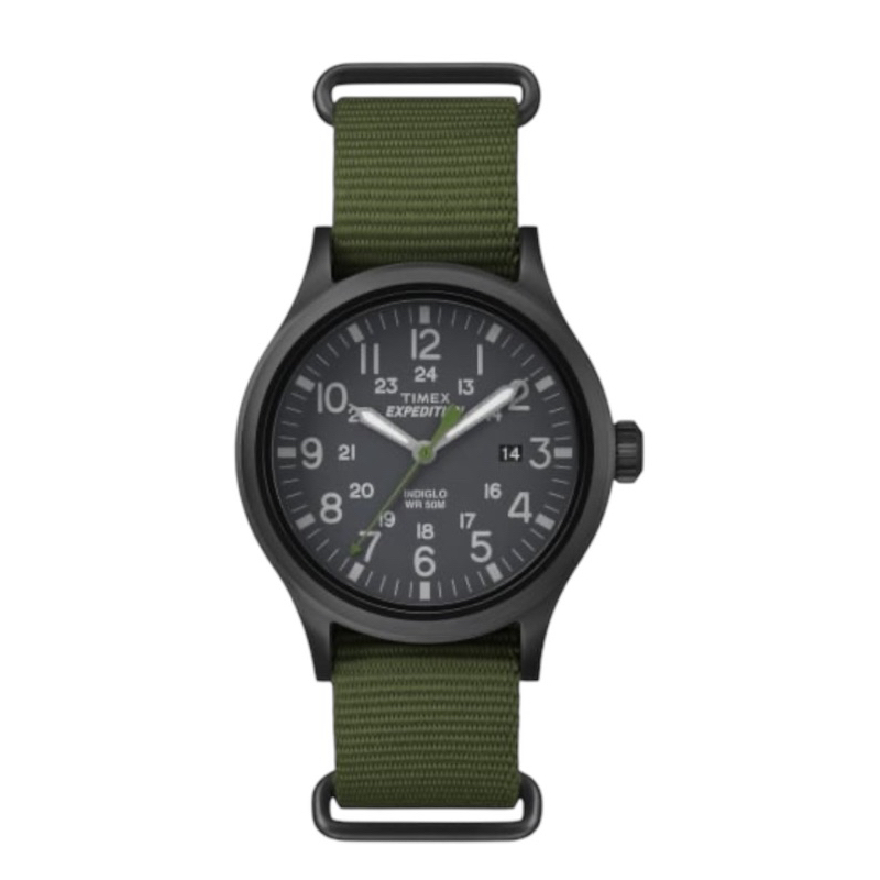 TIMEX TW4B04700 Expedition Scout Jam Tangan Pria Kanvas Timex-Green Prabowo