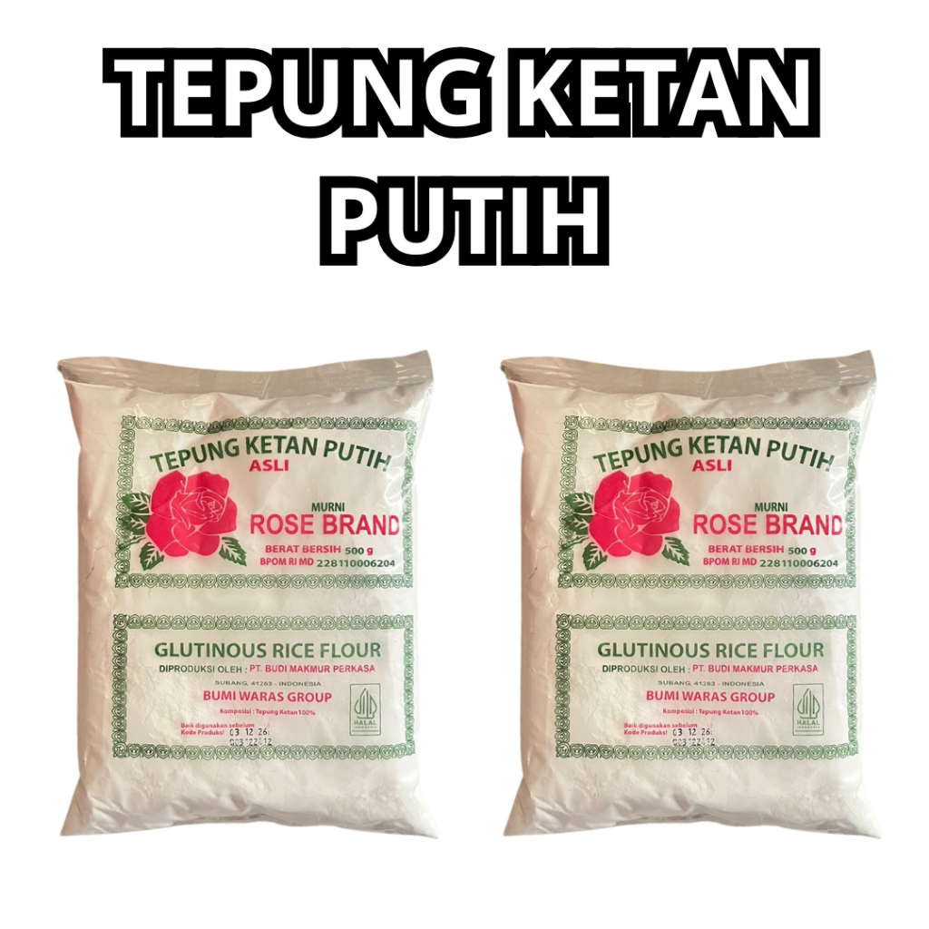 

Tepung Ketan Putih Rose Brand 500gr