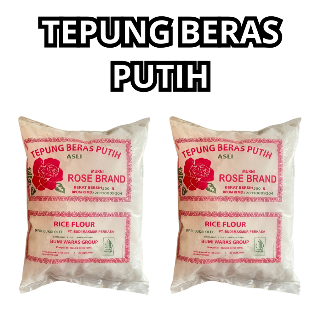 

Tepung Beras Putih Rose Brand 500gr