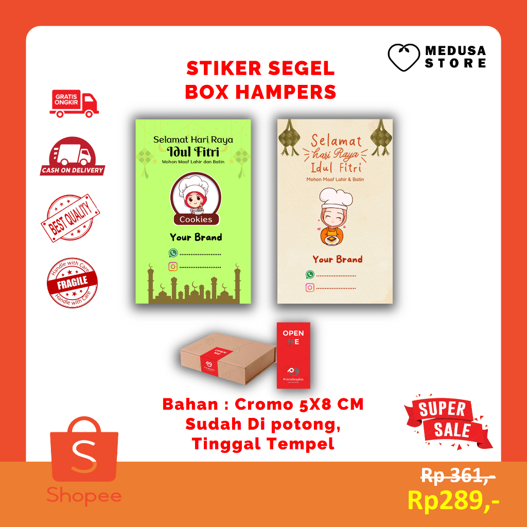 

Sticker Segel Box Hampers Lebaran / Stiker Label Box Parcel Idul Fitri