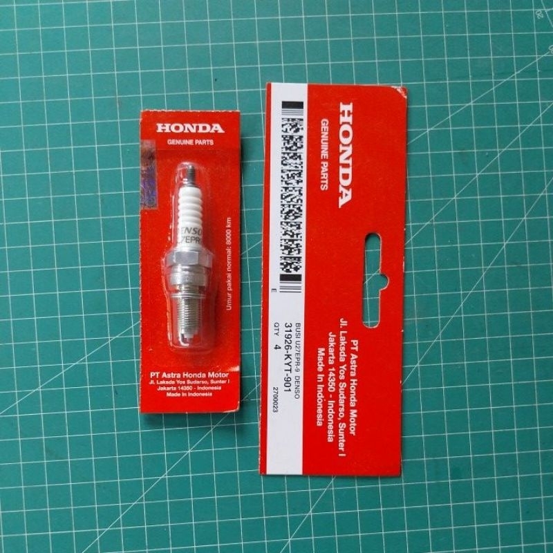 BUSI MOTOR HONDA PGM-FI BUSI U27EPR-9 DENSO BUSI HONDA BEAT FI KODE PART 31926-KYT-901 ORIGINAL 100 