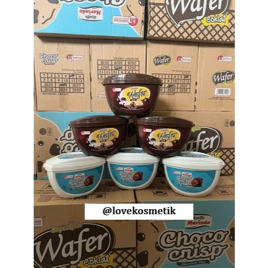 

( 1 Karton isi 6 Toples ) Choco Chip / Wafer Coklat Marindo Cube