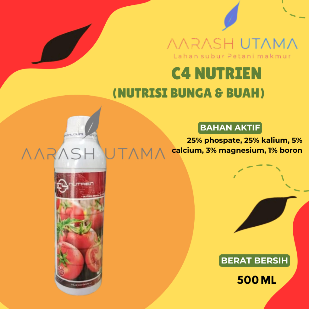 Pupuk Cair C4 Nutrient Nutrisi Bunga dan Buah dari HALBANERO 500ML