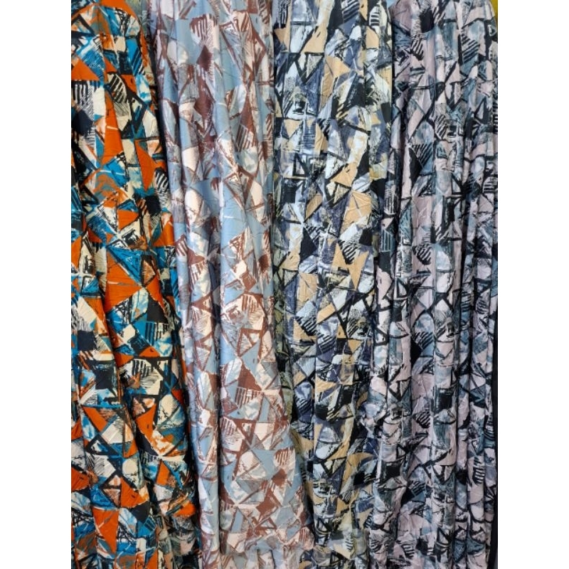 Kain Armany Silk Cringkel Motif Abstrak Bahan Textile Premium.