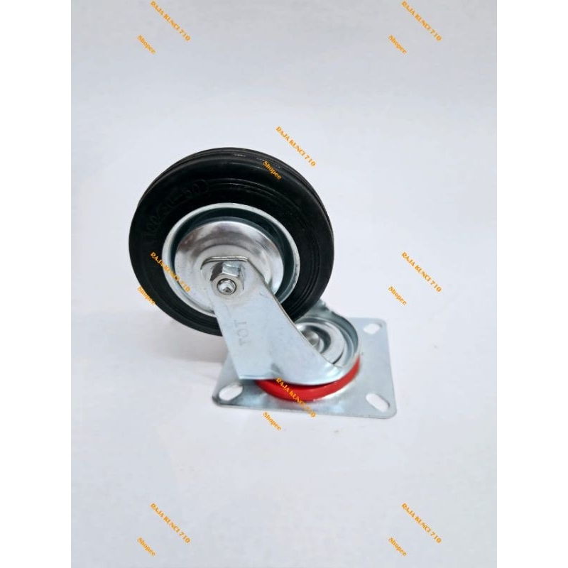 Roda Etalase 5" inch / Roda Karet / Roda Trolley Hidup / mati Putar 5 Inch