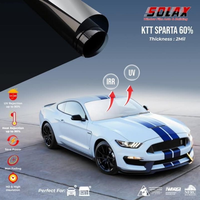 KACA FILM SOLAX SILVER/SPARTA/CHROME/KTT 60%