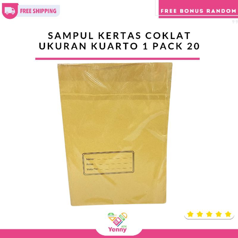 

Sampul Kertas Coklat Buku Kecil | Sampul Buku Kertas Ukuran Kuarto 1 Pack 20
