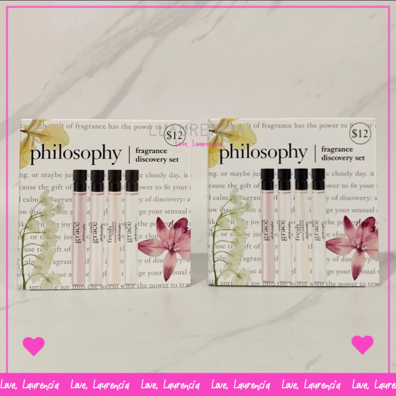 Philosophy Amazing Grace + Pure Grace + Warm Cashmere Fragrance Discovery Set / Parfum perfume sampl