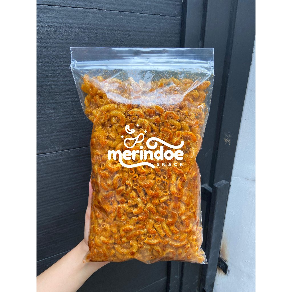 

Makaroni Tasik Rasa Pedas Gurih / Asin / Balado / Barbeque / Keju - Merindoe Snack