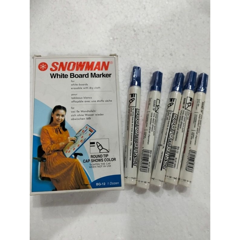 

JUAL PER PCS SPIDOL WHITE BOARD BG 12 BIRU MERK SNOWMAN SPIDOL PAPAN TULIS SPIDOL BISA DIHAPUS to