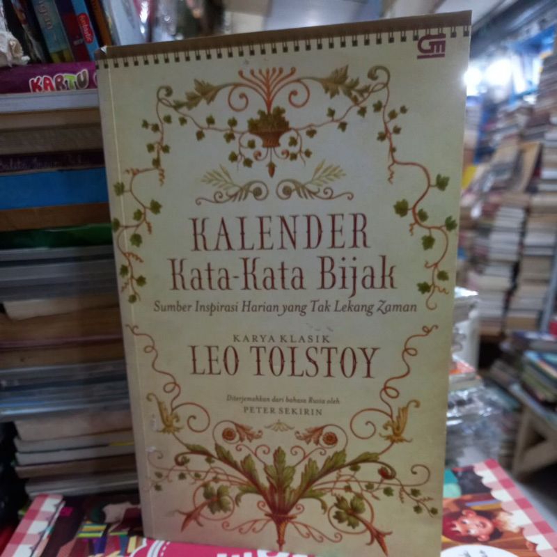 

KALENDER KATA-KATA BIJAK SUMBER INSPIRASI HARIAN YANG TAK LEKANG ZAMAN KARYA KLASIK LEO TOLSTOY