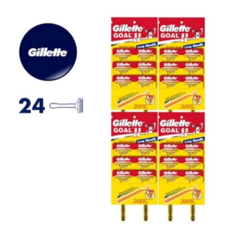Pisau cukur gillette/ Pisau cukur GILLATTE GOAL II/pisau cukur GILLETTE GOAL kuning (isi 24 pcs)