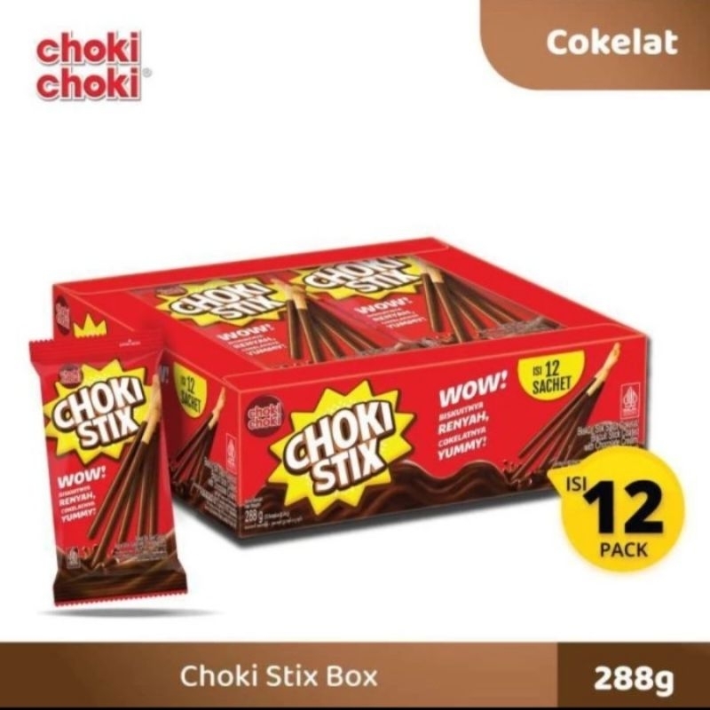 

Biskuit Choki Choki Stik Coklat Sepak isi 12 Bungkus