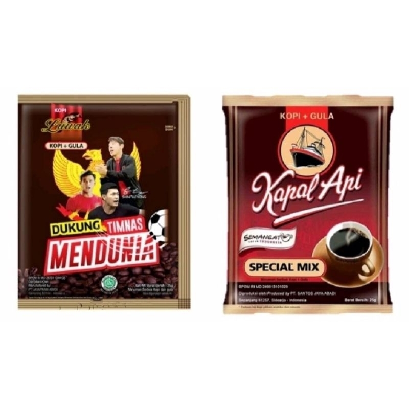 

Kopi Kapal Api |KOPI + Gula Dukung Timanas Mendunia Sachet 23 g